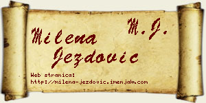 Milena Jezdović vizit kartica
